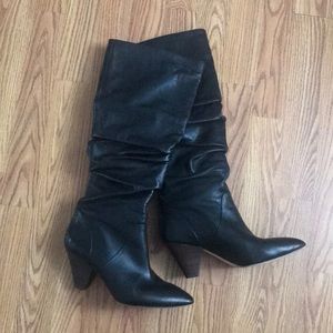 Antonio Melani Black Slouchy Knee High Boots